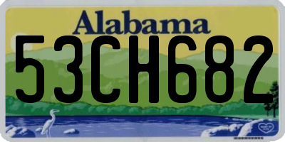 AL license plate 53CH682