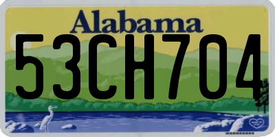 AL license plate 53CH704