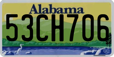AL license plate 53CH706