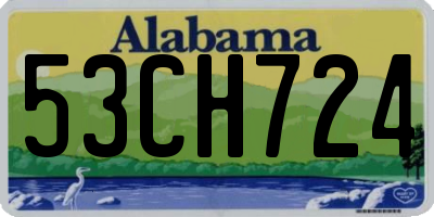 AL license plate 53CH724