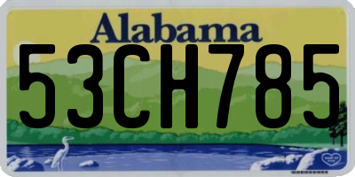 AL license plate 53CH785