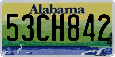 AL license plate 53CH842