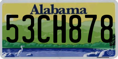 AL license plate 53CH878