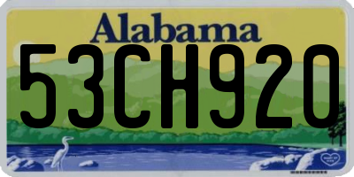 AL license plate 53CH920