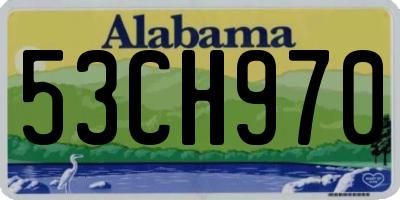 AL license plate 53CH970