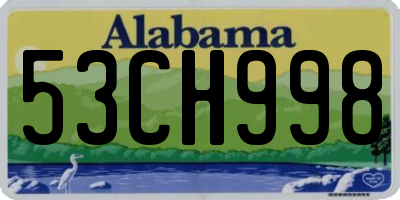AL license plate 53CH998