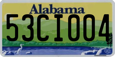 AL license plate 53CI004