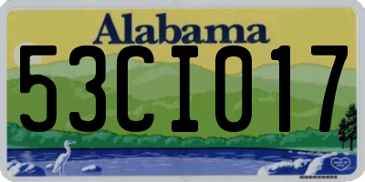 AL license plate 53CI017