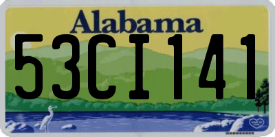 AL license plate 53CI141