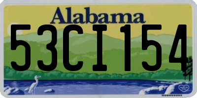 AL license plate 53CI154