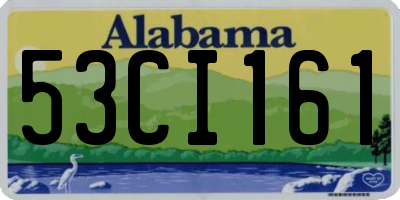 AL license plate 53CI161