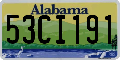 AL license plate 53CI191