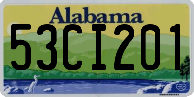 AL license plate 53CI201
