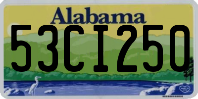 AL license plate 53CI250