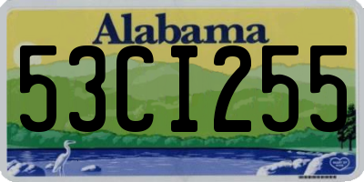 AL license plate 53CI255