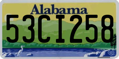 AL license plate 53CI258