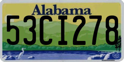 AL license plate 53CI278