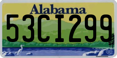 AL license plate 53CI299