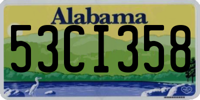 AL license plate 53CI358
