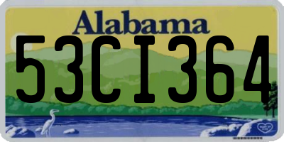 AL license plate 53CI364