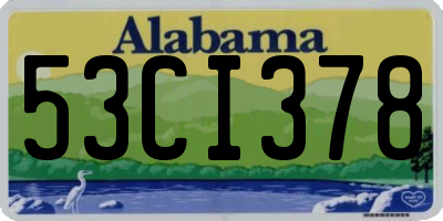 AL license plate 53CI378