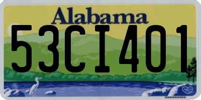 AL license plate 53CI401