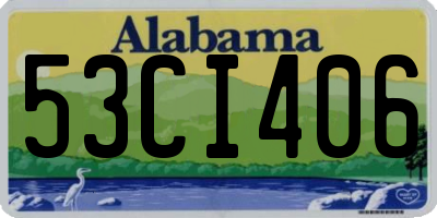 AL license plate 53CI406