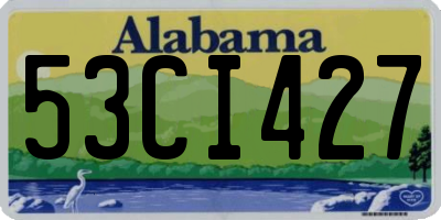 AL license plate 53CI427