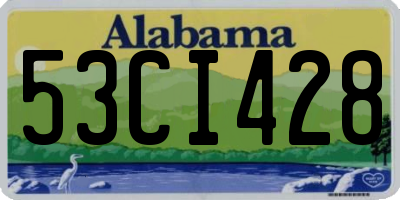 AL license plate 53CI428