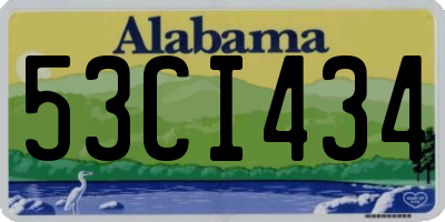 AL license plate 53CI434