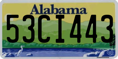 AL license plate 53CI443