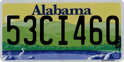 AL license plate 53CI460