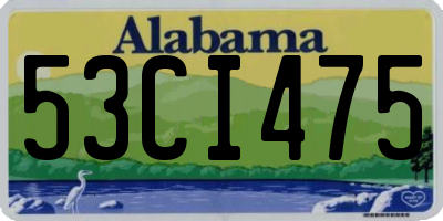 AL license plate 53CI475