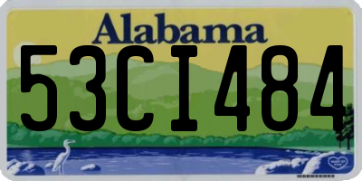 AL license plate 53CI484