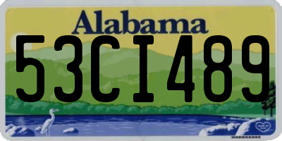 AL license plate 53CI489