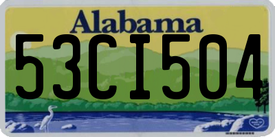 AL license plate 53CI504