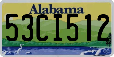 AL license plate 53CI512
