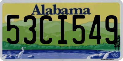 AL license plate 53CI549