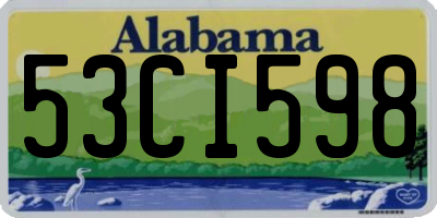AL license plate 53CI598