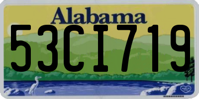 AL license plate 53CI719