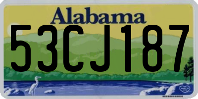 AL license plate 53CJ187