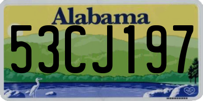 AL license plate 53CJ197