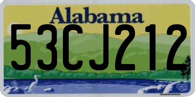 AL license plate 53CJ212