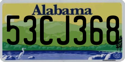 AL license plate 53CJ368