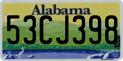 AL license plate 53CJ398
