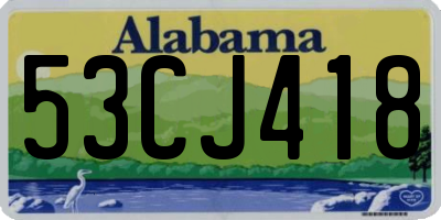 AL license plate 53CJ418