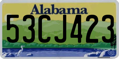 AL license plate 53CJ423