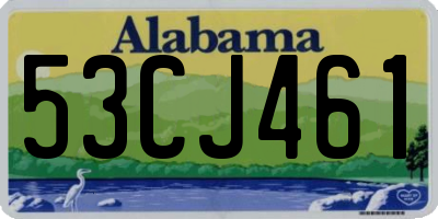 AL license plate 53CJ461
