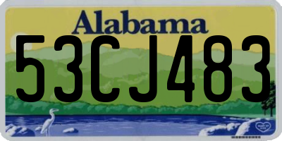 AL license plate 53CJ483