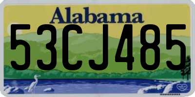 AL license plate 53CJ485